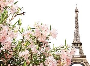 Fotótapéta az Eiffel torony virágokkal
