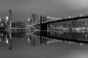 Öntapadó fotótapéta fekete fehér Manhattan-i híd