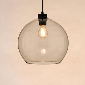 TK Lighting Cubus lógó világítás, borostyánszínű, üveg, Ø 30 cm, E27, dimmelhető, Krém / borostyánsárga, Nappali / Étkező, Üveg, Modern