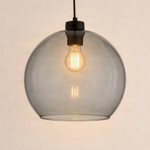 TK Lighting Cubus lógó világítás, füstszürke, üveg, Ø 30 cm, E27, dimmelhető, Fekete, Nappali / Étkező, Üveg, Modern
