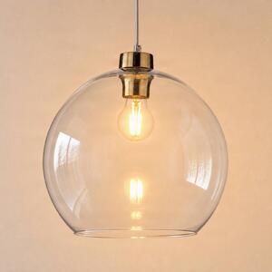 TK Lighting Cubus lógó világítás, átlátszó, üveg, Ø 30 cm, E27, dimmelhető, Tiszta / átlátszó, Nappali / Étkező, Üveg, Modern