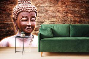 Fotótapéta Buddha szobor fa háttéren - 150x100