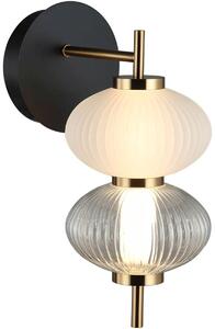 Italux glamour modern fali lámpa testa fehér fekete átlátszó itxwl-84938-2-bk