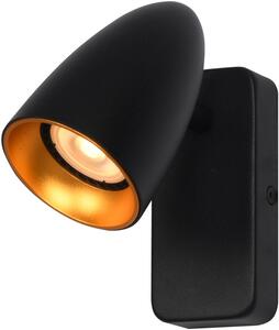 Italux modern fali lámpa tino fekete arany itxwl-36748-1r-bk-gd