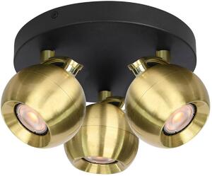 Italux modern spot lámpa lafin fekete arany itxspl-45379-3r-bkgd