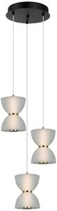 Italux glamour modern függeszték tica fehér fekete itxpnd-83949-3-bk
