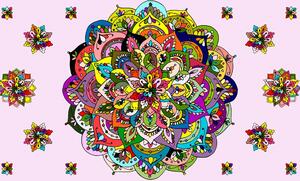 Öntapadó tapéta színes Mandala