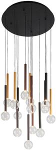 Italux modern függeszték alinos fekete réz arany itxpnd-24019-14a-bk