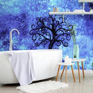 Öntapadó tapéta életfa kék háttéren