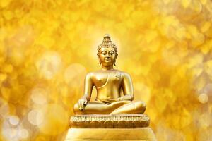 Öntapadó fotótapéta arany Buddha szobor