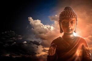 Tapéta Buddha a felhők között - 225x150