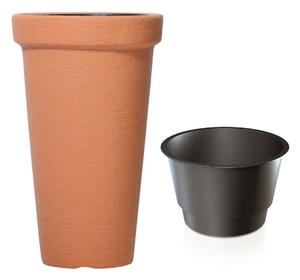 Prosperplast CLASSIC TOWER virágcserép, téglavörös, 30 cm
