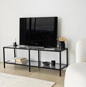 TV asztal Sibade 2 (sötétszürke + fekete)