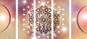 5-részes kép varázslatos Mandala