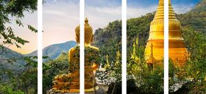 5-részes kép kilátás az arany Buddhára