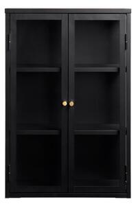 Fekete fém tálalószekrény 60x90 cm Carmel – Unique Furniture