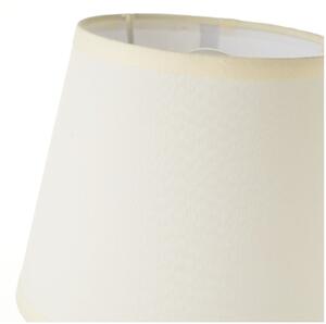 Fehér-szürke kerámia asztali lámpa textil búrával (magasság 26 cm) – Casa Selección