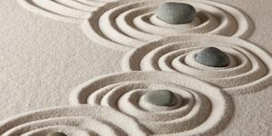 Kép Zen kövek homok körben