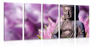 5-részes kép békés Buddha