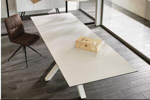 CERAMICA X kerámia lapos bővíthető design étkezőasztal - márvány/beige/szürke márvány/szürke/calacatta márvány