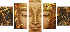 5-részes kép mosolygó Buddha