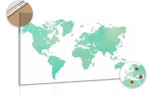 Parafa kép világ térkép zöld színben