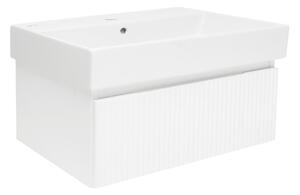 Fürdőszobaszekrény mosdókagylóval SAT Evolution 78x30x44,8 cm fehér matt SATEVO80WMU2