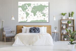 Parafa kép térkép zöld kivitelben