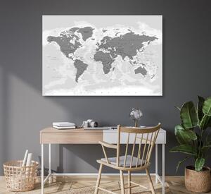 Parafa kép világ térkép fekete fehér lehelet