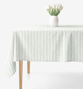 Goldea szögletes terítő 100% pamutvászon - skandináv levelek 120 x 180 cm