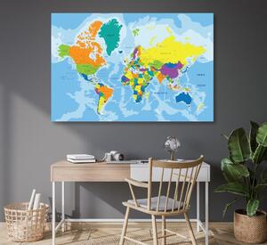 Parafa kép színes világ térkép
