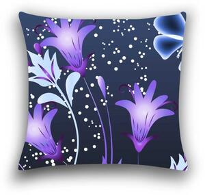 Mikroszálas párnahuzat VIOLET BUTTERFLY 45x45 cm, sötétkék