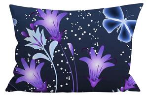 Mikroszálas párnahuzat VIOLET BUTTERFLY 50x70 cm, sötétkék