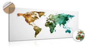 Parafa kép színes sokszögű világ térkép