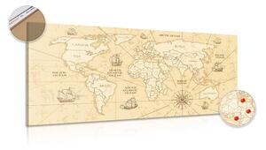 Parafa kép világ térkép hajókkal