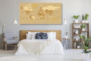 Parafa kép világ térkép bézs színben