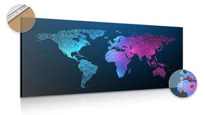 Parafa kép éjjeli világ térkép