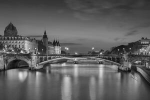 Fotótapéta Párizs fekete-fehér panorámája