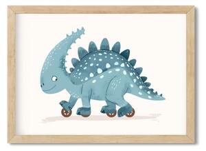 Falikép gyerekszobába - Görkoris dinoszaurusz A4 (21x30 cm)