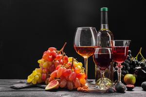 Fotótapéta bor és szőlő