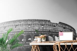 Öntapadó fotótapéta Colosseum fekete-fehérben