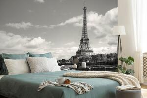 Fotótapéta gyönyörű panoráma Párizsra fekete fehérben