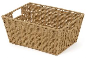 Compactor ETNA kézi kötésű kosár, 31 x 24 x 14 cm, bézs színű