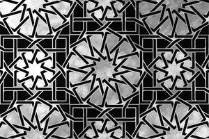Tapéta keleti mozaik fekete fehérben
