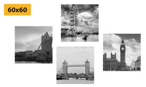 Képszett titokzatos London fekete-fehér változatban