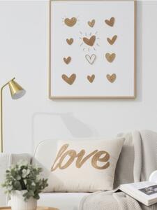 Sinsay - Feliratos párna Love - bézs