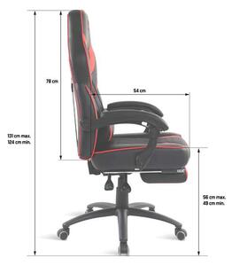 Spirit of Gamer Mustang Gamer szék fekete-piros (SOG-GCMRE)