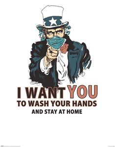 Plakát Vincent Trinidad - Wash Your Hands, (61 x 91.5 cm)