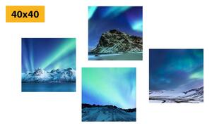 Kép szett az aurora borealis teljes szépsége