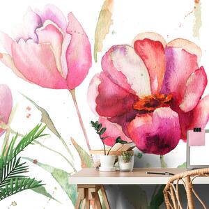 Tapéta csodás tulipán érdekes kivitelben - 150x100